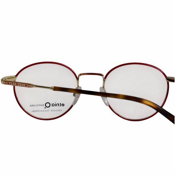 Etnia Barcelona Vintage RDGD Round Eyeglasses | Red Gold | 48-20-145 | Women’s - Picture 7 of 11